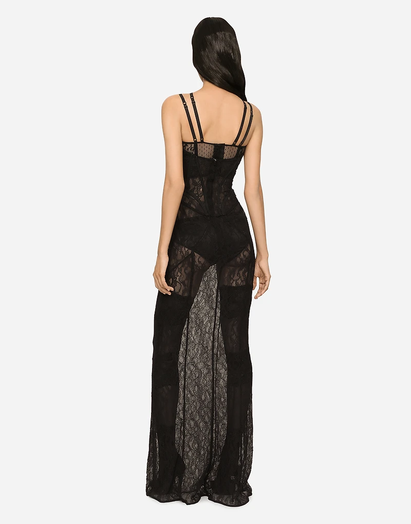 Long lace corset dress