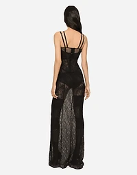 Long lace corset dress
