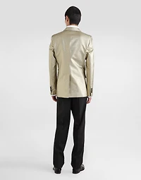 Single-breasted lamé jacquard tuxedo jacket