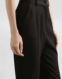 Tailored woolen tuxedo pants