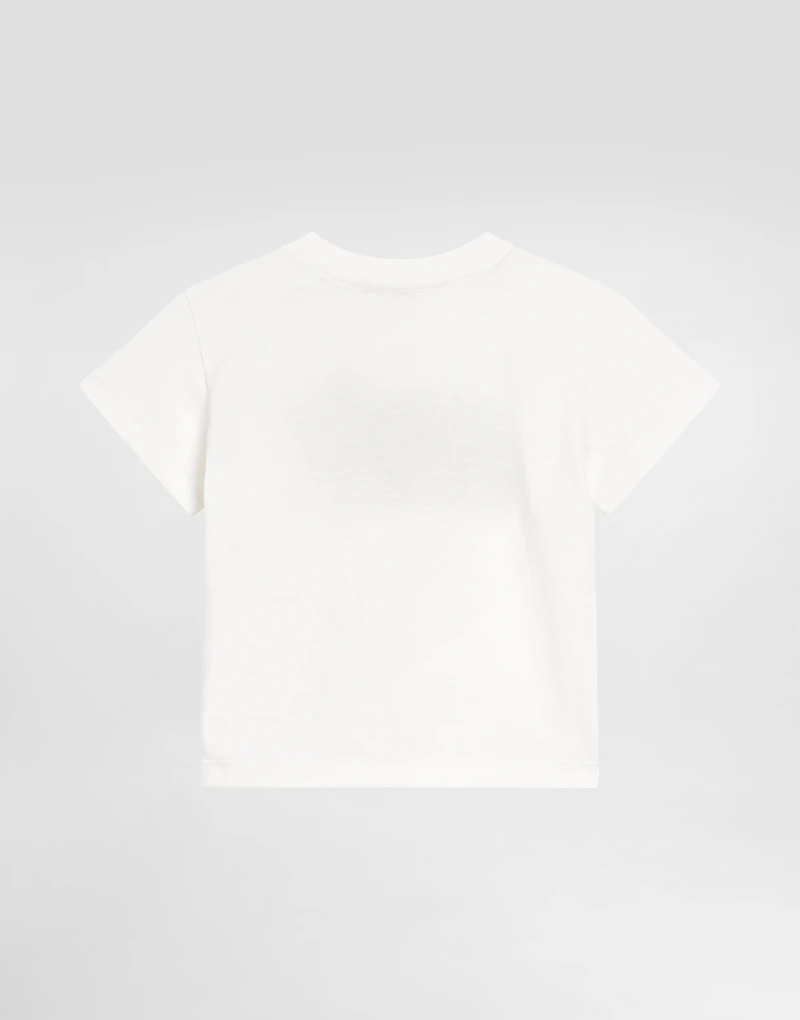 Jersey t-shirt with leopard print
