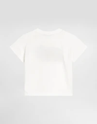 Jersey t-shirt with leopard print