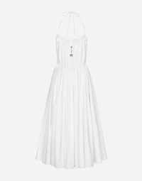 Midi cotton dress with circle skirt