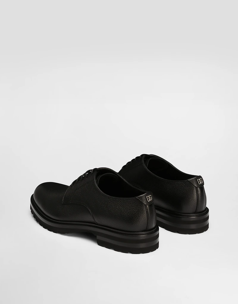 Grainy calfskin Derby shoes