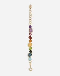  Rainbow Bracelet 
 18 carat yellow gold multicolored gems