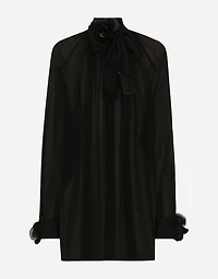 Chiffon pussy-bow shirt