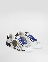 Calfskin Portofino sneakers with patch