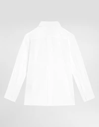 Poplin shirt with shirt-front detail