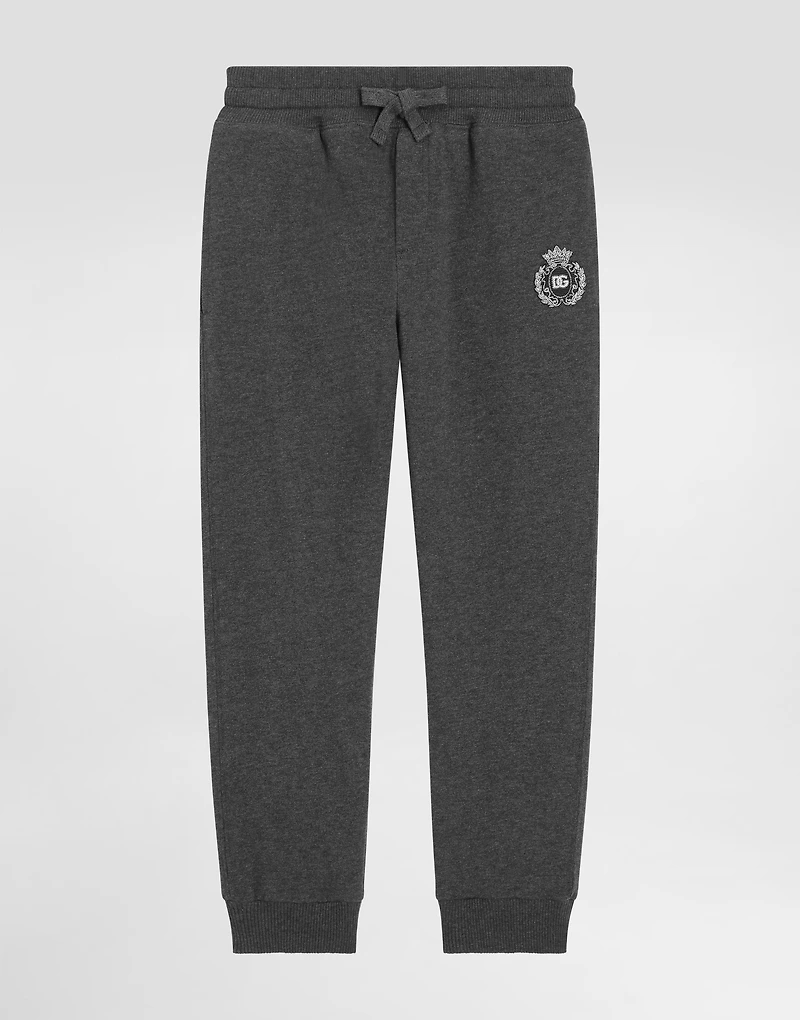 Fleece trousers with heraldic DG patch
