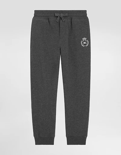 Fleece trousers with heraldic DG patch