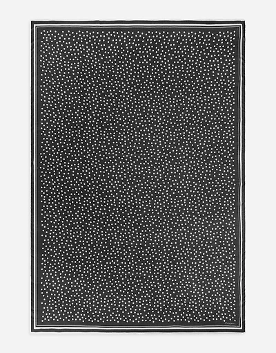 Polka-dot modal and cashmere scarf