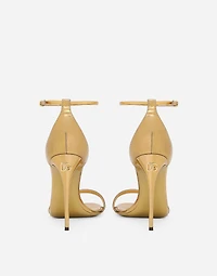 Mirrored-effect calfskin sandals