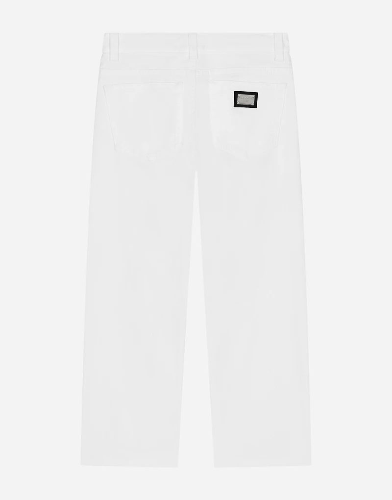 5-pocket ripped denim jeans