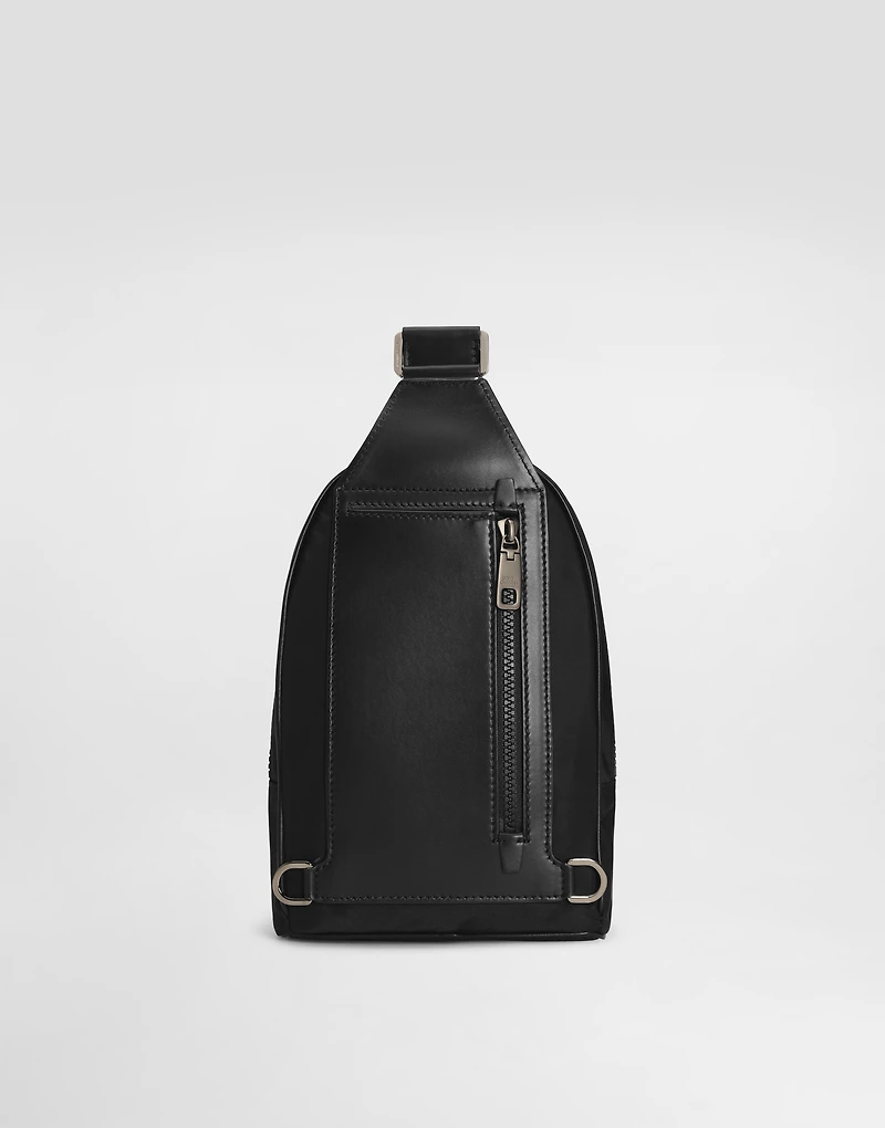 Nylon crossbody backpack