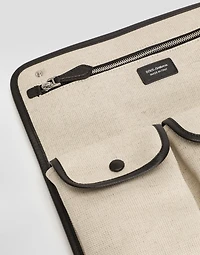 Atene salt&pepper and calfskin necessaire