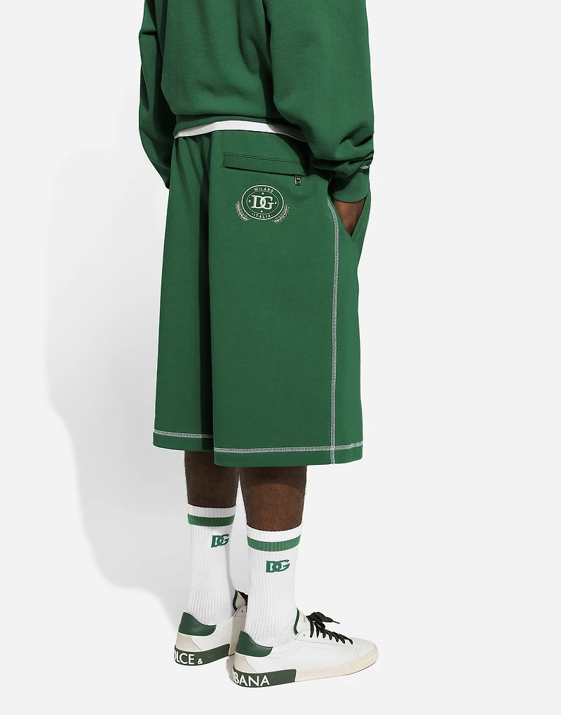 Jogging shorts with embroidered logo