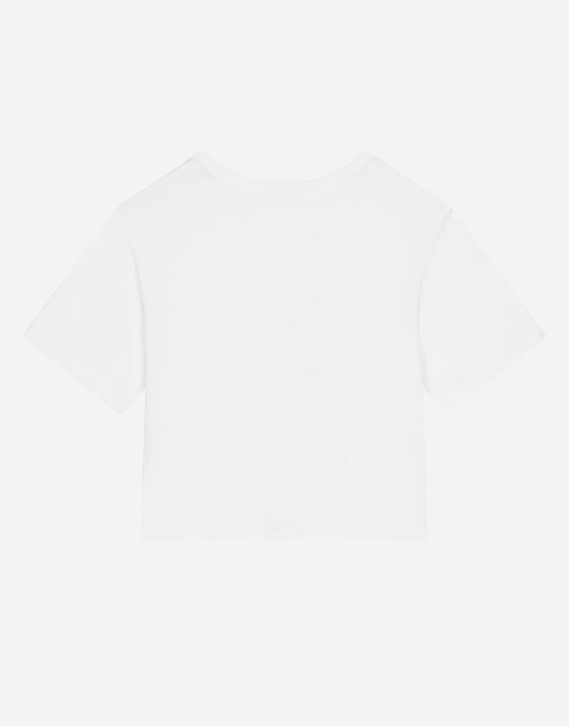 Jersey T-shirt with DG logo and bow