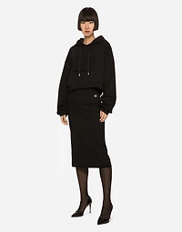 Milano rib midi skirt