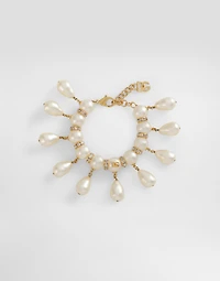 Bracelet with spheres, teardrop accents and DG logo