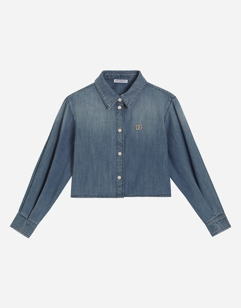 Denim shirt with DG logo