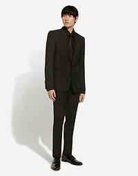 Single-breasted pinstripe wool Sicilia-fit jacket