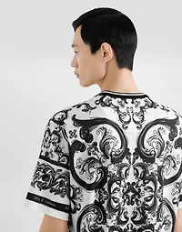 Majolica-print short-sleeved t-shirt