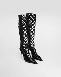 Polished calfskin boots