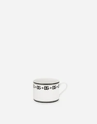 Set 2 Porcelain Teacups with Saucers