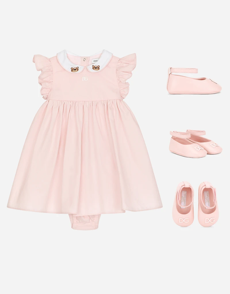 Nappa leather newborn ballet flats