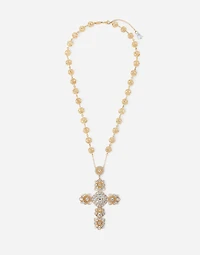 Filigree Necklace 18-carat yellow gold and aquamarines