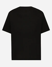 Cotton T-shirt with logo embroidery
