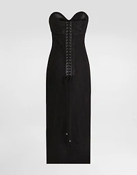 Strapless lace dress with conical cups