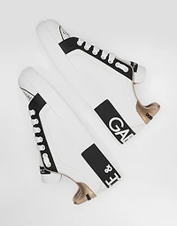 Calfskin Portofino sneakers with embroidery
