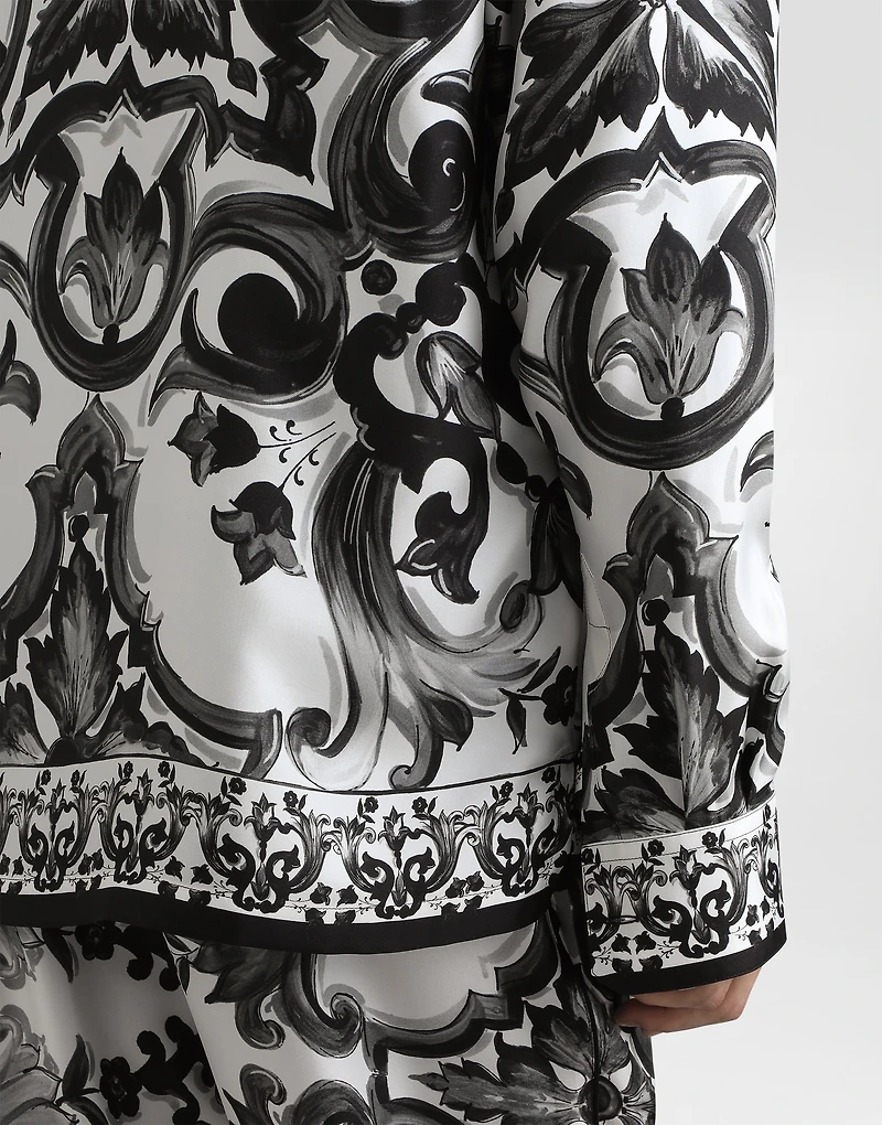 Majolica-print twill vanity shirt
