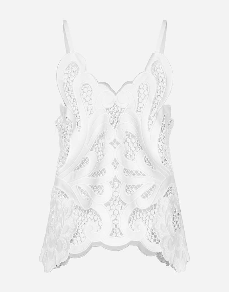 Cotton top with cut-out detailing
