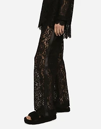 Cordonetto lace jogging pants