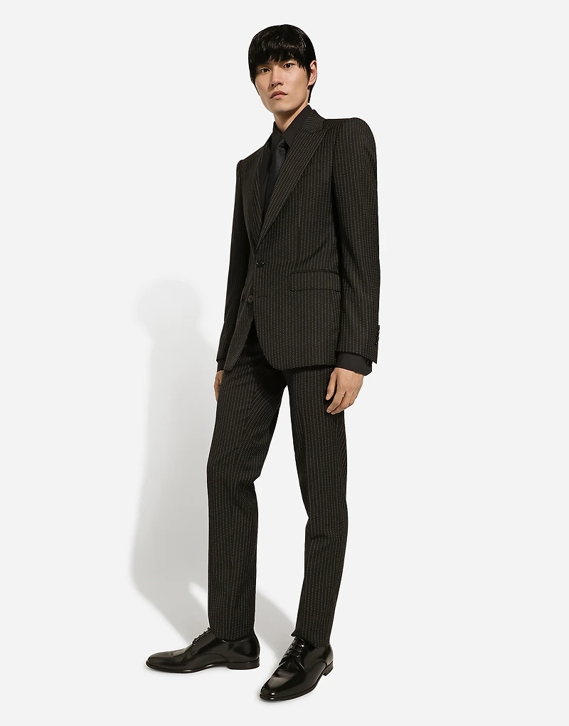 Tailored pinstripe virgin wool pants
