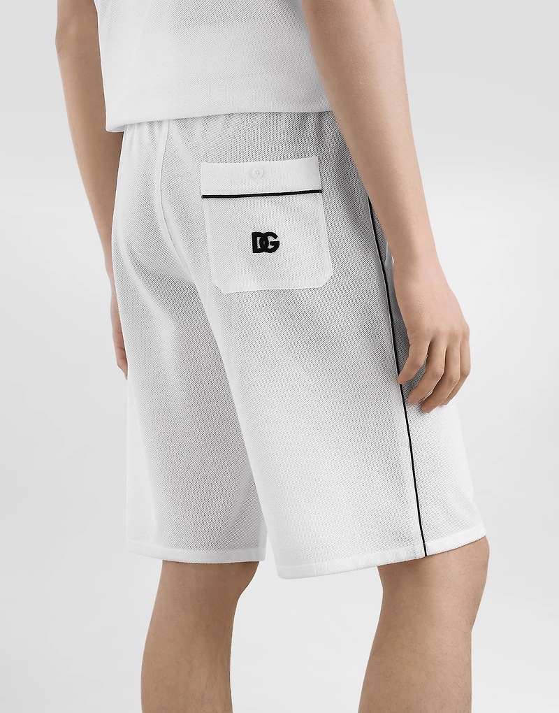 Cotton piqué trousers