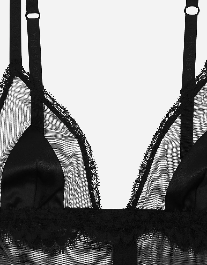 Lace and tulle camisole