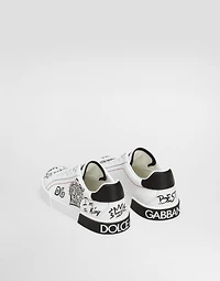 Printed calfskin portofino light sneakers