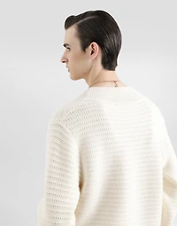Wool V-neck sweater with DG embroidery