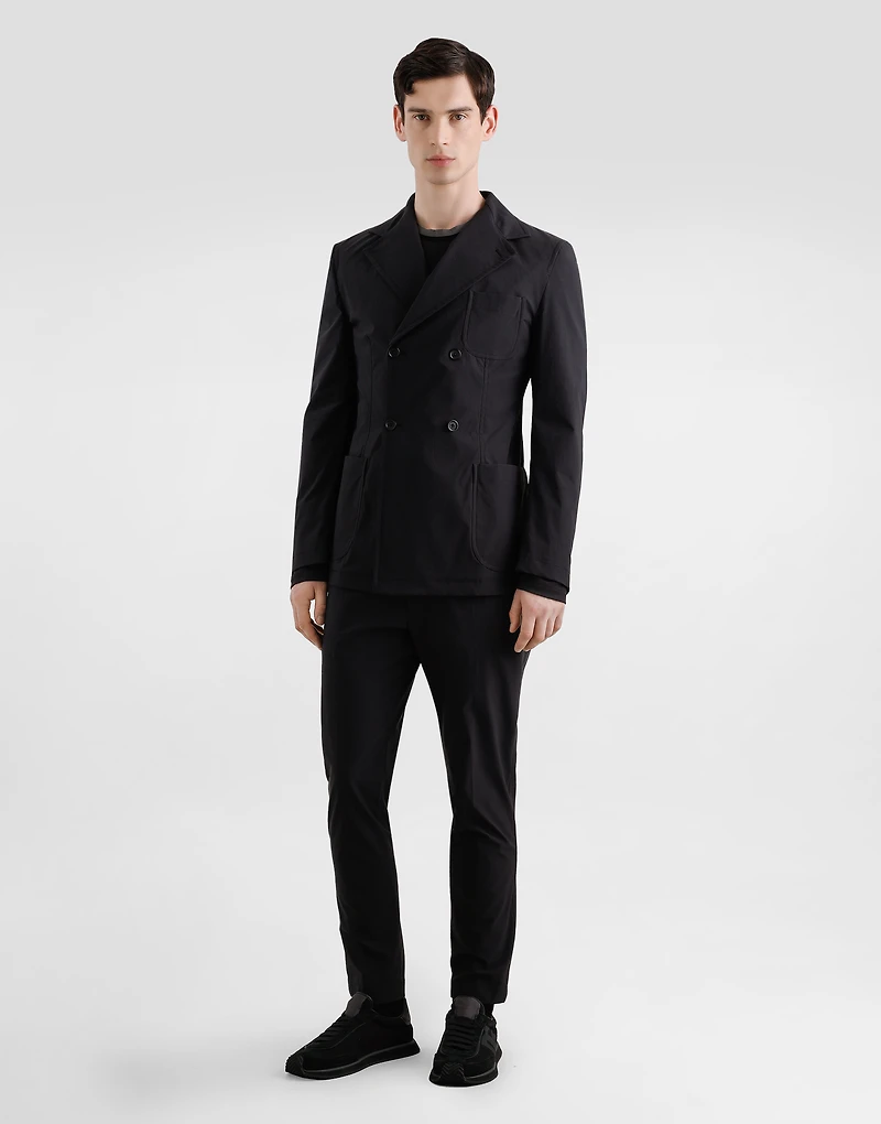 Double-breasted portofino canvas jacket