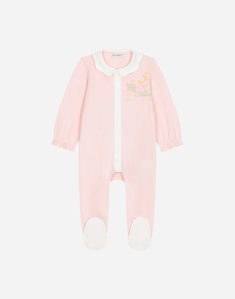 3-piece interlock gift set with moon and star print