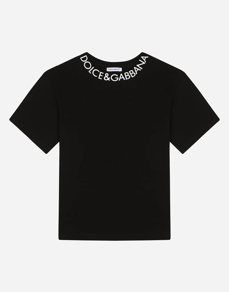 Jersey T-shirt with logo print