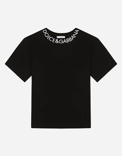 Jersey T-shirt with logo print