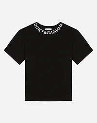 Jersey T-shirt with logo print