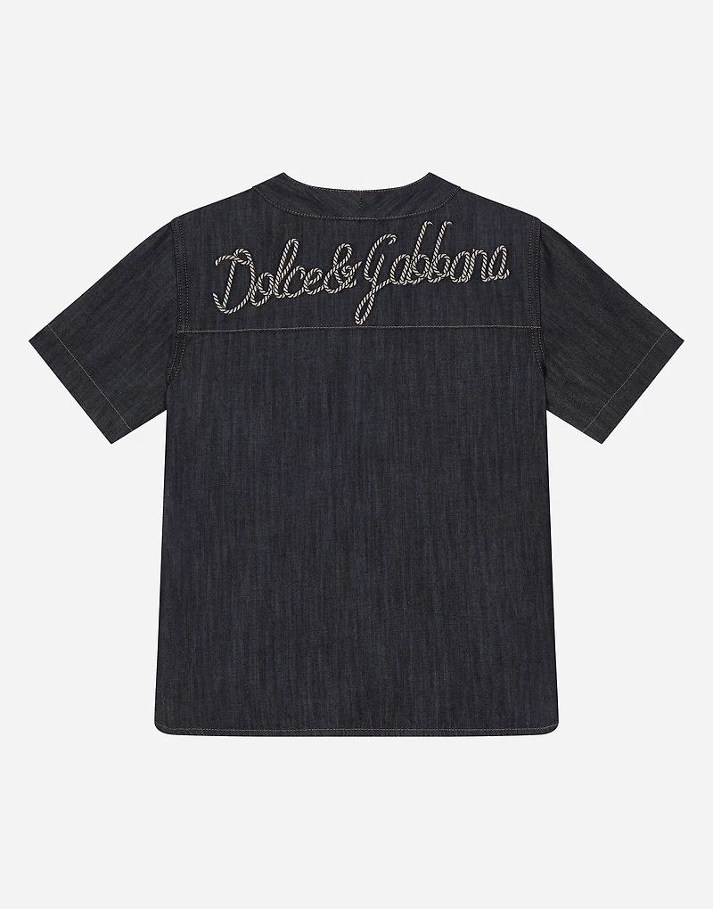 Denim shirt with Dolce&Gabbana logo