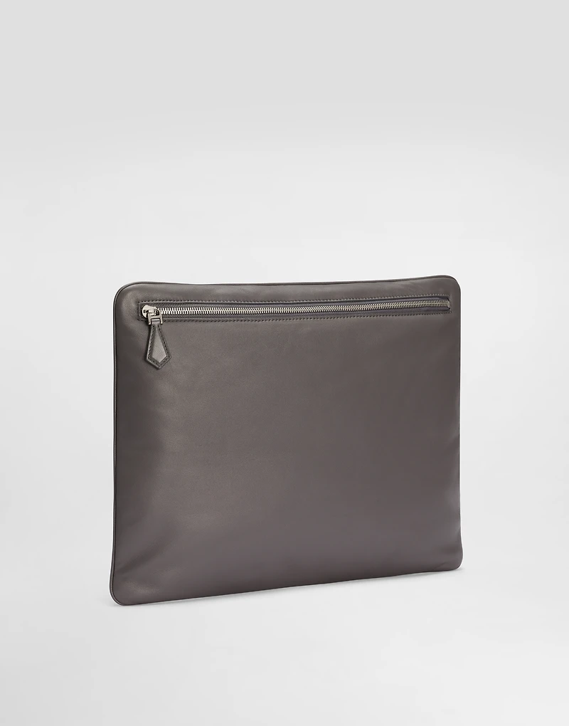 Calfskin nappa leather pouch
