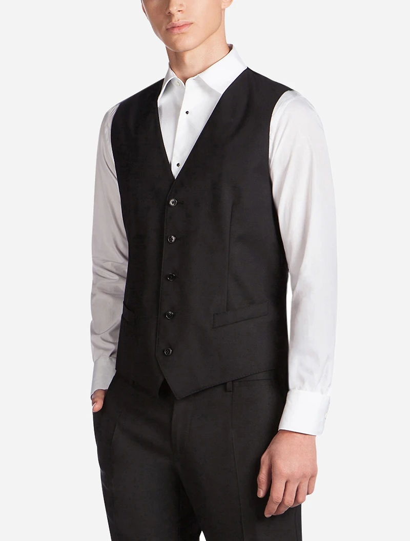 Five button vest wool