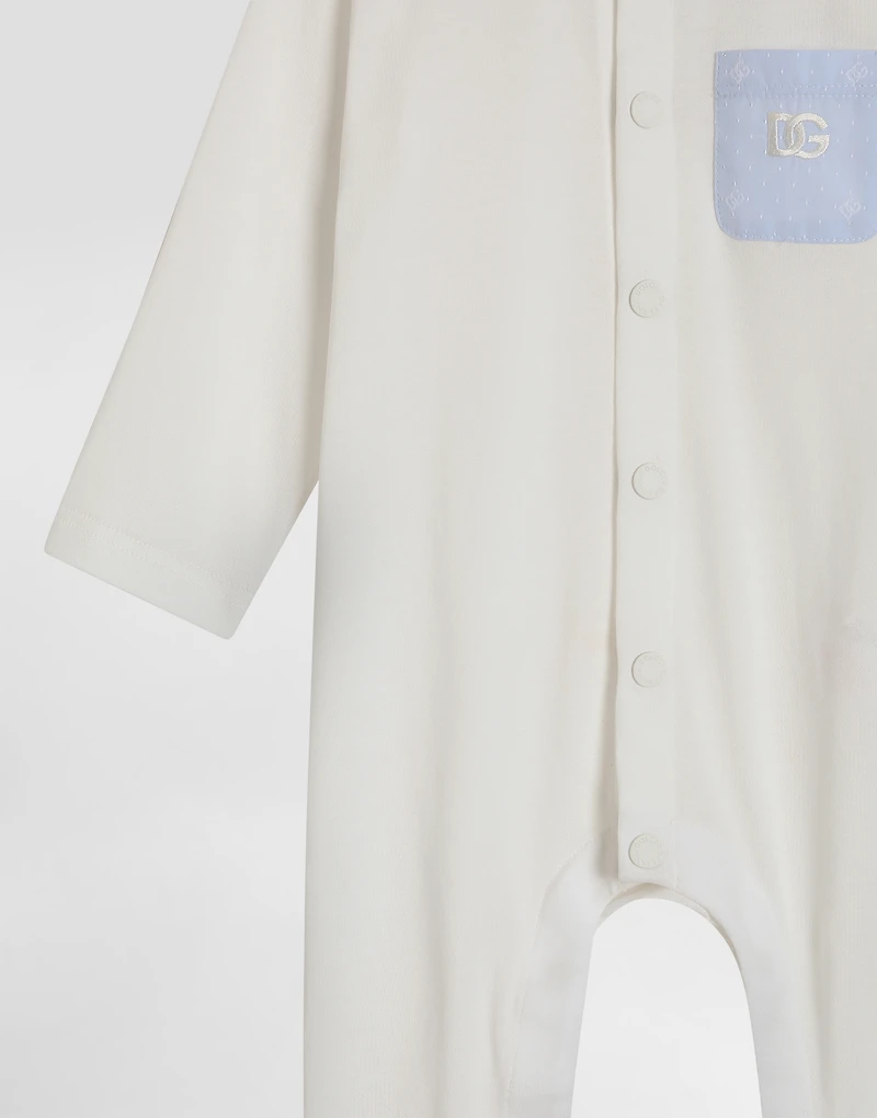 3-piece jersey and jacquard gift set with DG logo polka dots